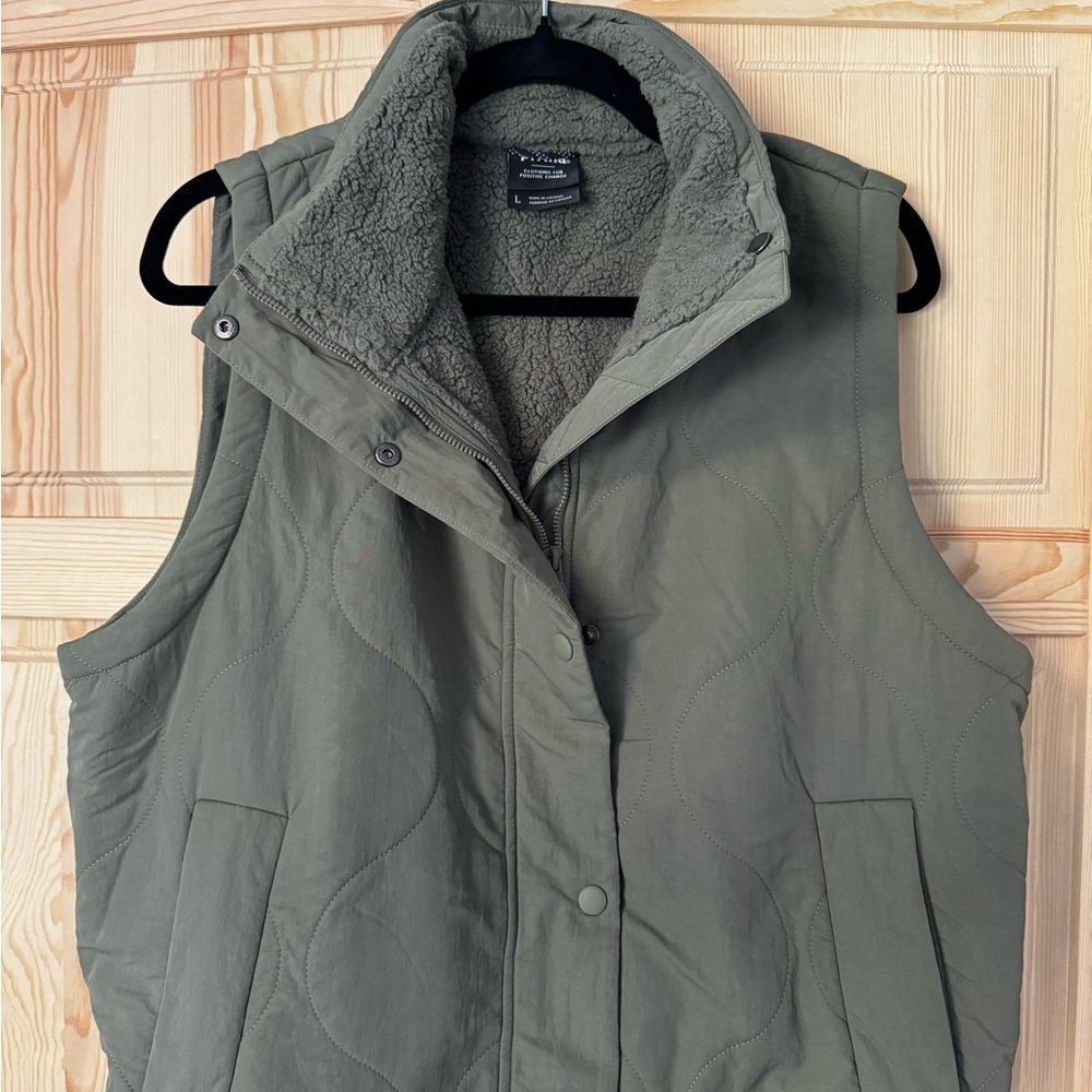 Prana Olive Quilted Vest